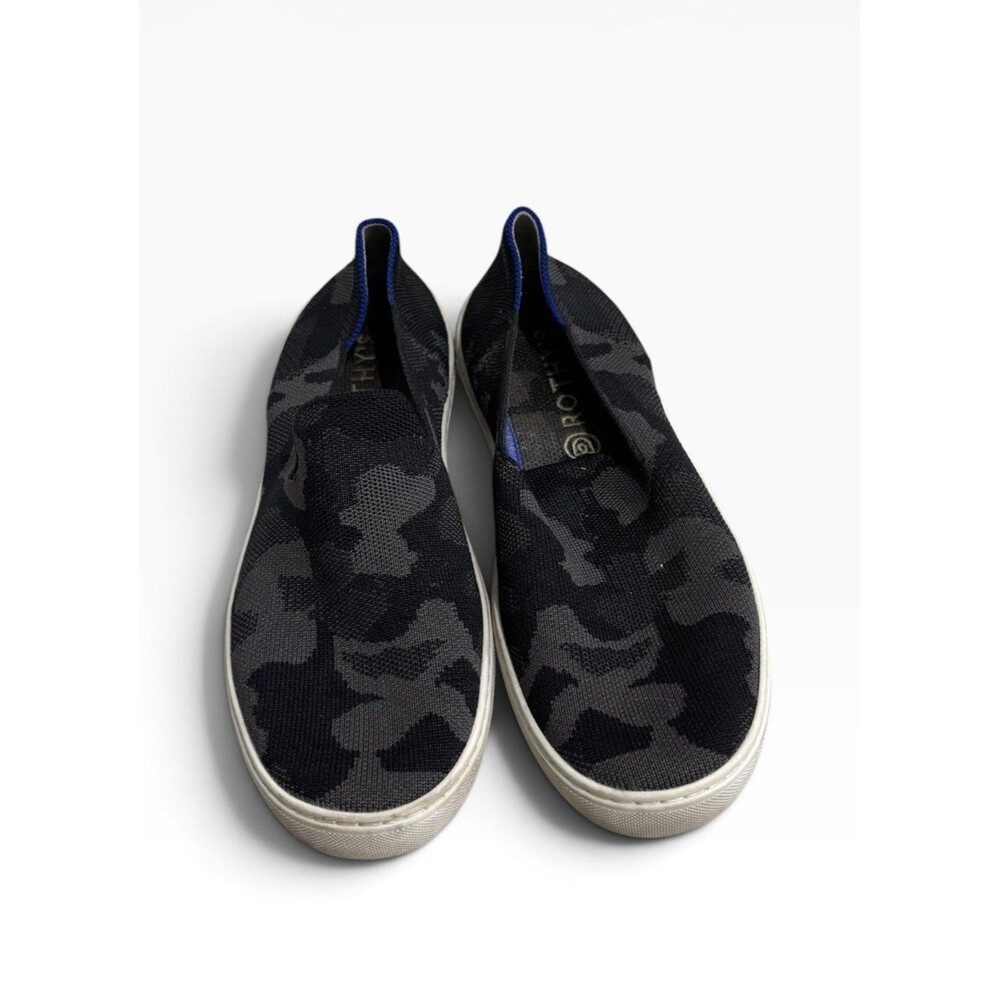 Rothy’s The Original Slip On Women Size 8 Black Grey Camo Comfort Mesh Shoes
